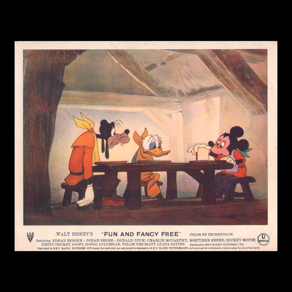 disney fun and fancy free lobby card 1