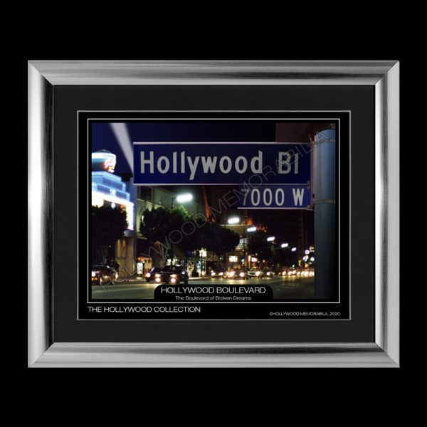 hollywood boulevard night print